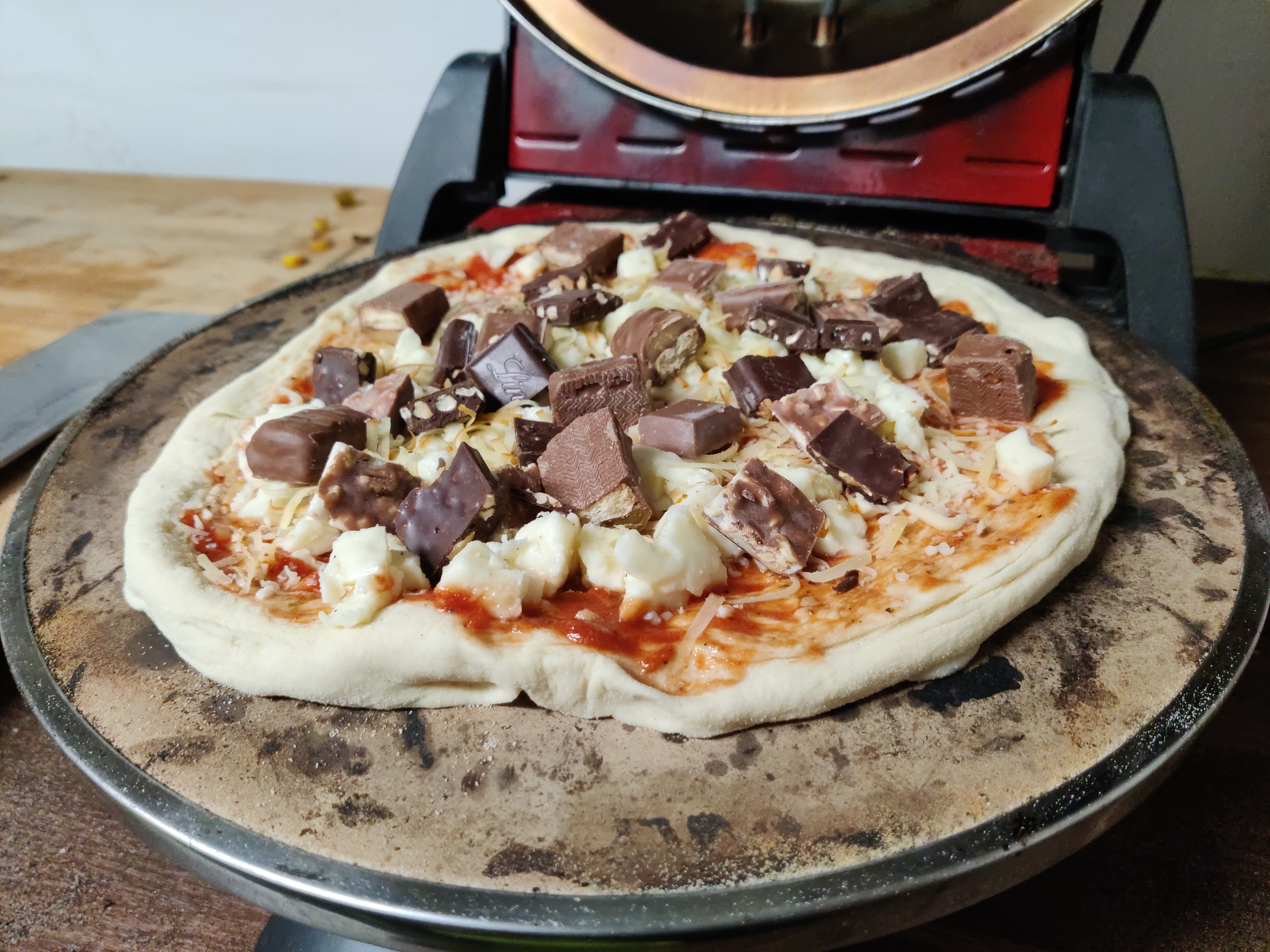 Pizza Schoko-Mozzarella